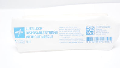 Medline SYR105010 Luer Lock Disposable Syringe Without Ndle 5ml (x)